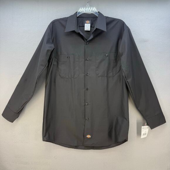 Dickies Other - Dickies Worktech Button Down Shirt Men's L Black Mesh Ventilation Work Gear NWT